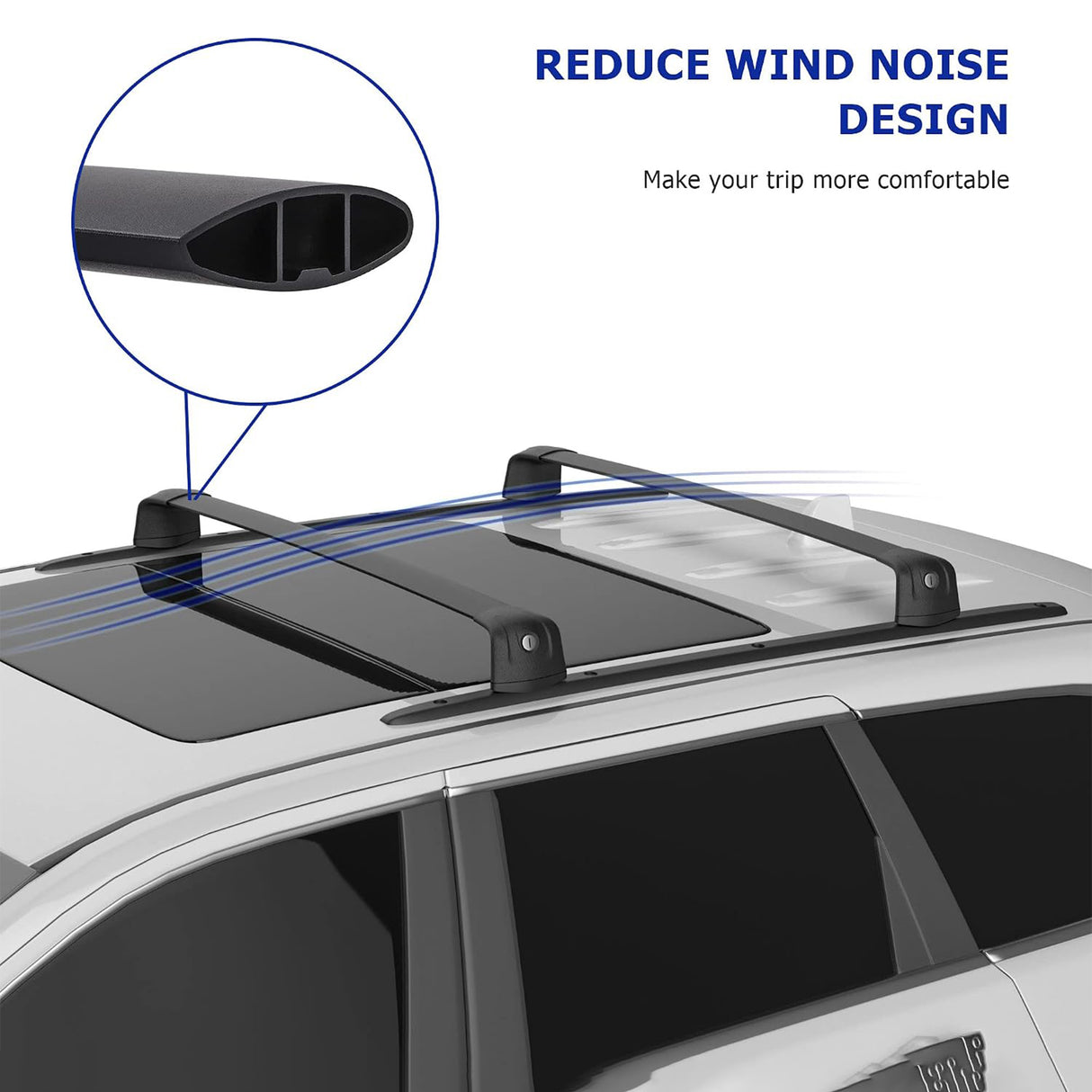 Richeer 300LBS Roof Rack Cross Bars Compatible with Jeep Grand Cherokee Altitude/SRT/Trackhawk 2011-2022, Aluminum Car Cargo Crossbars Rooftop Luggage Kayak Bicycles Canoe Carrier