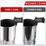 Richeer 2.5 Inch O.D. Stainless Steel Exhaust Pipe 45 Degree Elbow (2PCS)