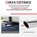 Richeer 3” Inlet Exhaust Tip, 5” Outlet 12” Length Stainless Steel Polished
