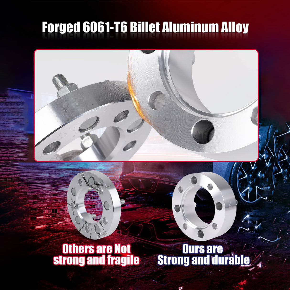 Richeer 2'' 4x137 Wheel Spacers with 12x1.5 Studs & 110mm Bore for 2017-2025 Can-Am Maverick X3, 2019-2025 Talon 1000R 1000X, 2016-2024 Pioneer 1000