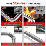 Richeer 2.5 Inch O.D. Stainless Steel Exhaust Pipe 90 Degree Elbow (2PCS)