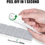 Richeer 1/4 Oz Gray Stick On Wheel Weights 240pcs Easy Peel | 0.25 Oz weights low profile design, heat resistant, perfect for daily cars, enough quantity for household DIY maintenance.