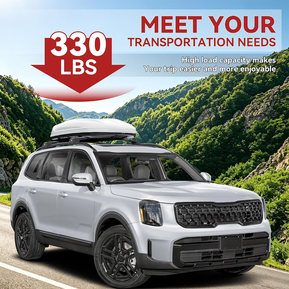 Richeer Roof Rack Cross Bars for Kia Telluride X-PRO X-LINE 2023-2025