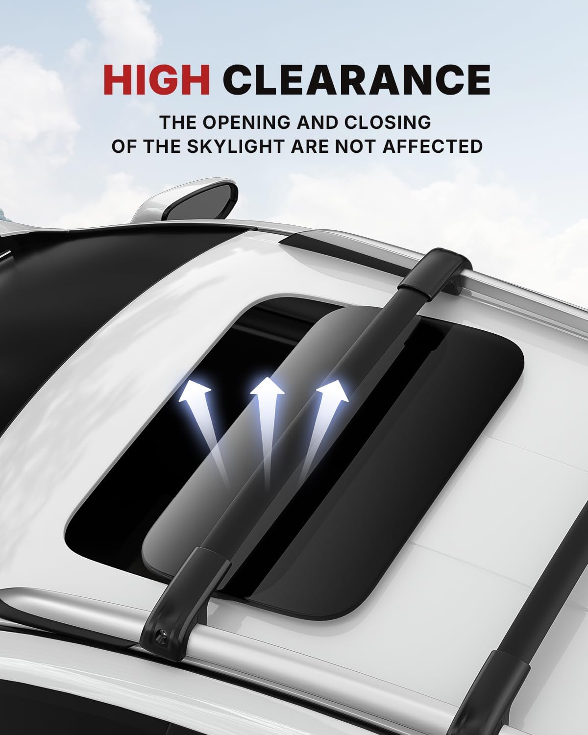 Richeer 220LBS Roof Rack Cross Bars, with Side Rails, Heavy Duty Aluminum (2013-2018 Toyota)