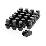 Richeer M14x1.5 Lug Nuts, 24PCS Bulge Acorn, Closed End for Trucks & SUVs - Black