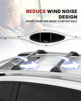 Richeer 220LBS Roof Rack Cross Bars (2010-2024 Toyota 4 Runner with Side Rails), Heavy Duty Aluminum Cross Bar