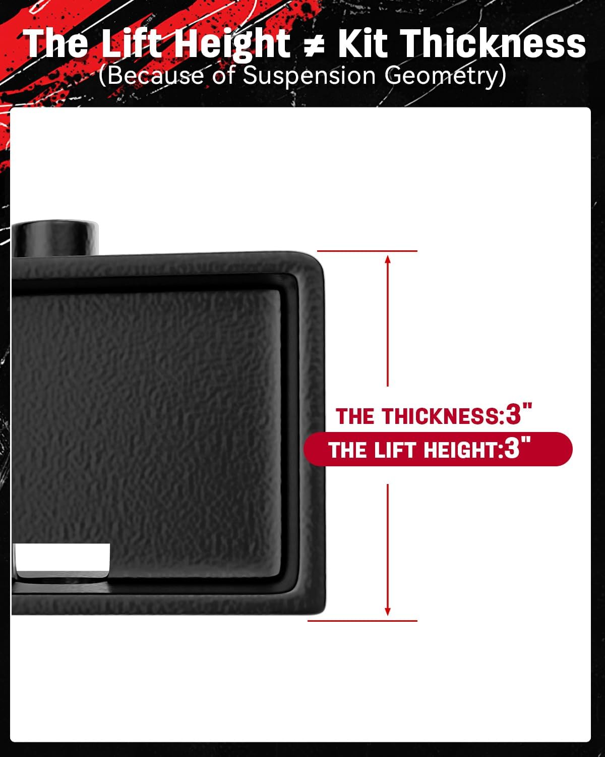 Richeer  3" Lift Block Compatible 3" Rear Leveling Kit for Ford(F150)