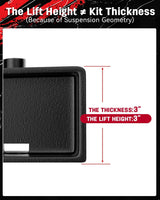 Richeer  3" Lift Block Compatible 3" Rear Leveling Kit for Ford(F150)