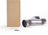 Richeer T409 Stainless Steel 3-2.5” Exhaust Y Pipe, 3" Inlet 2.5” Outlet 10” Overall Length