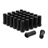 Richeer M14x1.5 Lug Nuts, 32PCS Bulge Acorn, Closed End for Trucks & SUVs - Black