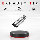 Richeer 2.5" Inlet Exhaust Tip, 2.5" Inlet 4" Outlet 12" long Stainless Steel Exhaust Tip