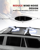 Richeer 260LBS Roof Rack Cross Bars, Heavy Duty Aluminum, with Anti-Theft Locks for Cargo Racks Rooftop Luggage Canoe Kayak Bicycle roof Bag (2019-2025 Toyota)