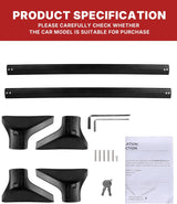 Richeer 260LBS Roof Rack Cross Bars, Heavy Duty Aluminum, with Anti-Theft Locks for Cargo Racks Rooftop Luggage Canoe Kayak Bicycle roof Bag (2019-2025 Toyota)