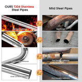Richeer 2.5" O.D. T304 Stainless Steel U Bend 180 Degree Exhaust Pipe(2PCS)