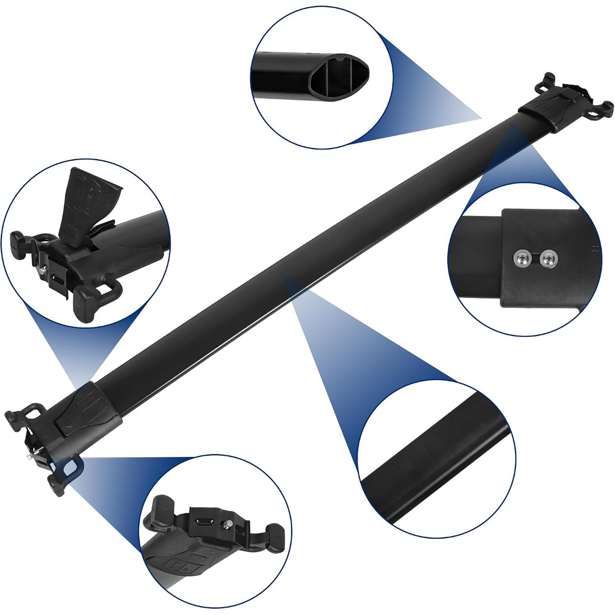 Richeer Aluminum Roof Rack For 2010-2017 Equinox&Terrain,165 Lbs Crossbars Cargo Carrier Rooftop Luggage Kayak Bicycles Canoe Snowboard