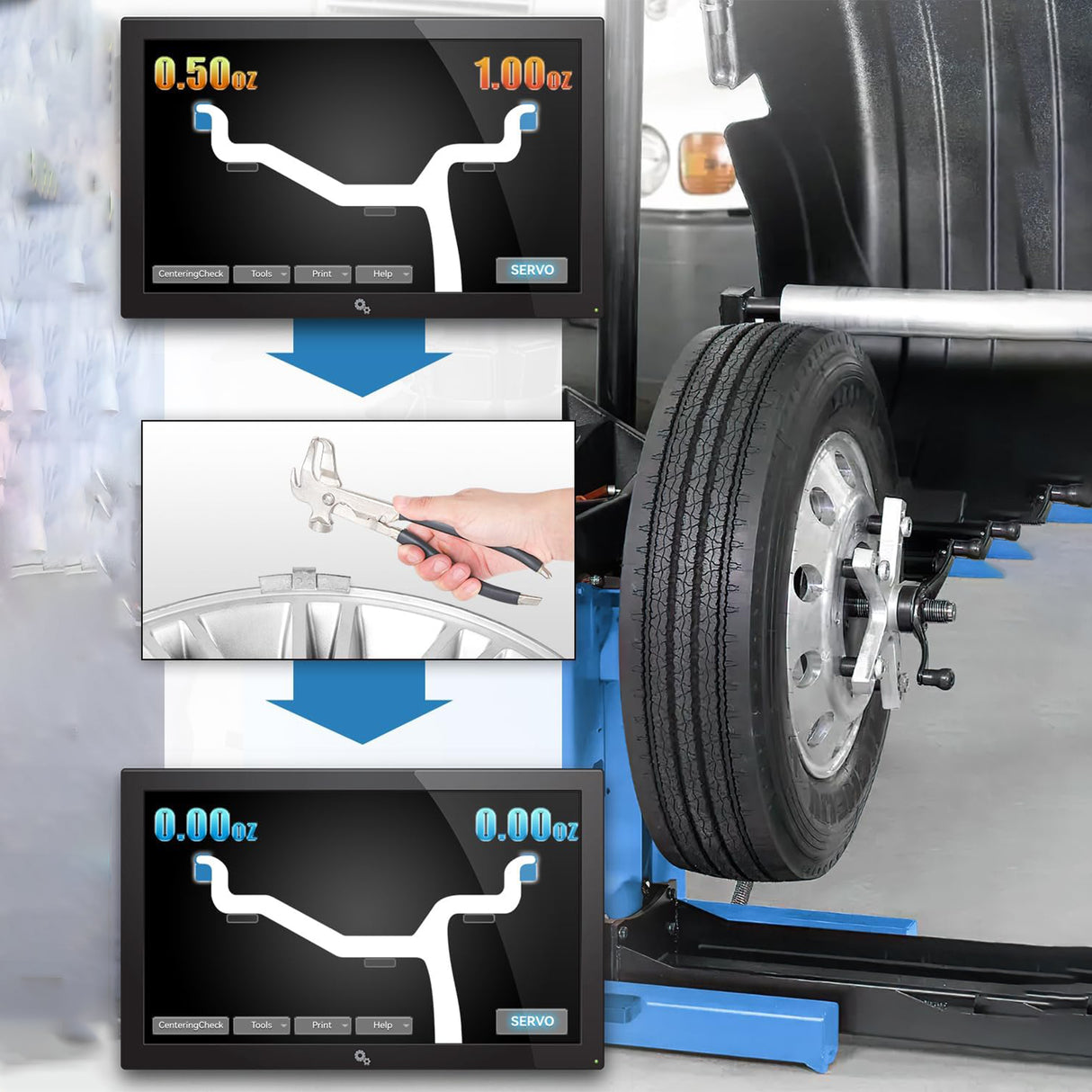 Richeer MC‑Series 100PCS Clip‑on Wheel Weight Set – 0.25/0.5/0.75/1.0 oz (25 Each), Heat‑Treated Spring Steel, Precision Fit for Alloy Wheels