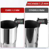 Richeer 3 Inch O.D. Stainless Steel Exhaust Pipe 45 Degree Elbow (2PCS)