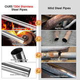 Richeer 2.5 Inch O.D. T304 Stainless Steel Straight Exhaust Pipe,47.3" Long