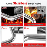 Richeer 2.5 Inch O.D. Stainless Steel Exhaust Pipe 45 Degree Elbow (2PCS)