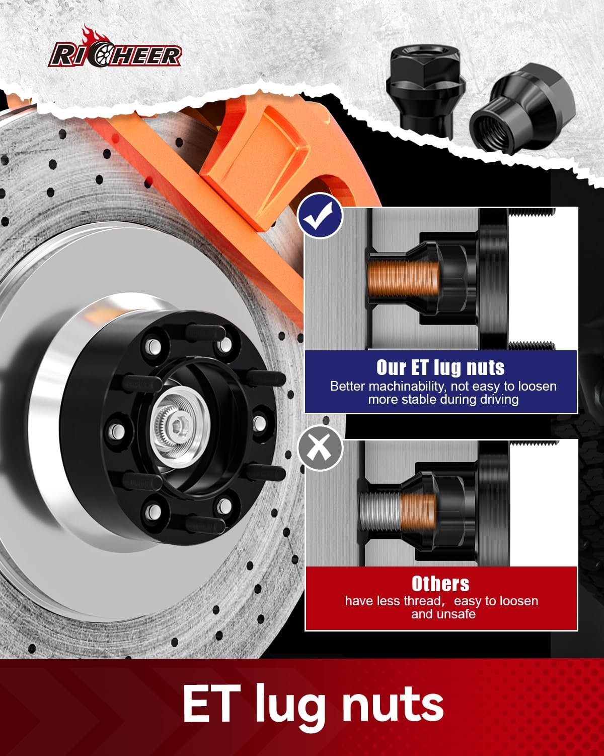 Richeer 1.5'' 6x5.5 4PCS 6x139.7mm Hub Centric Wheel Spacer(Toyota Lexus)