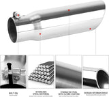 Richeer 2.75-3.5" Exhaust Tip, 2.75" Inlet 3.5” Outlet 12” Overall Length Stainless Steel Exhaust Tip