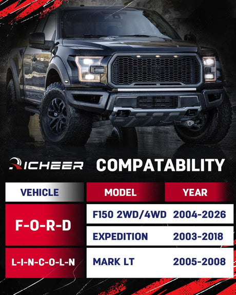 Richeer 3" Front Leveling Kit for 2004-2026 Ford F-150