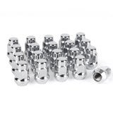 Richeer 20 Pcs 1/2-20 Thread Bulge Acorn 35mm 1.38" Long Lug Nuts Chrome 3/4" 19mm Fits  Hex Fits 64-14 Ford Mustang 59-86 Jeep CJ  87-18 Jeep Wrangler  93-10 Grand Cherokee