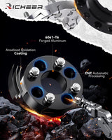 Richeer 1.25" 5x4.5" to 5x5" Wheel Adapters for Off-Road Vehicles 4PCS (Ford, Jeep & More)
