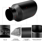 Richeer 5-8" Exhaust Tip, 5" Inlet 8” Outlet 15” Overall Length, Stainless Steel