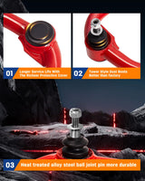 Richeer 2-4" Front Upper Control Arms & 2-4" Lift Suspension Kit Adjustable Control Arm(Ford F150)