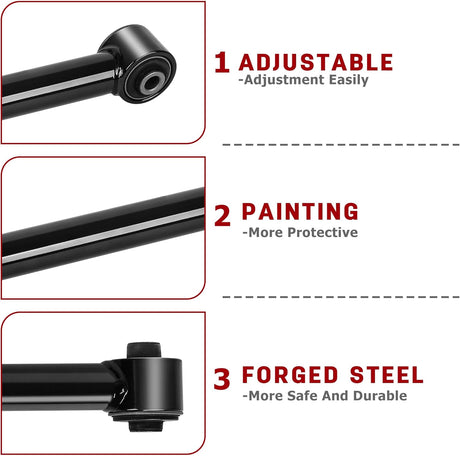 Richeer Front Upper and Lower Control Arms 2-3"" Lift For 2003-2009 Ram