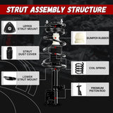 Richeer Front and Rear 4 PCS Strut Assembly Compatible (2009-2013 Corolla)
