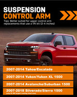 Richeer 3 inch Leveling Lift Kit & 2-4" Upper Control Arms For with Ball Joint (2007-2016 Silverado/Sierra 1500)