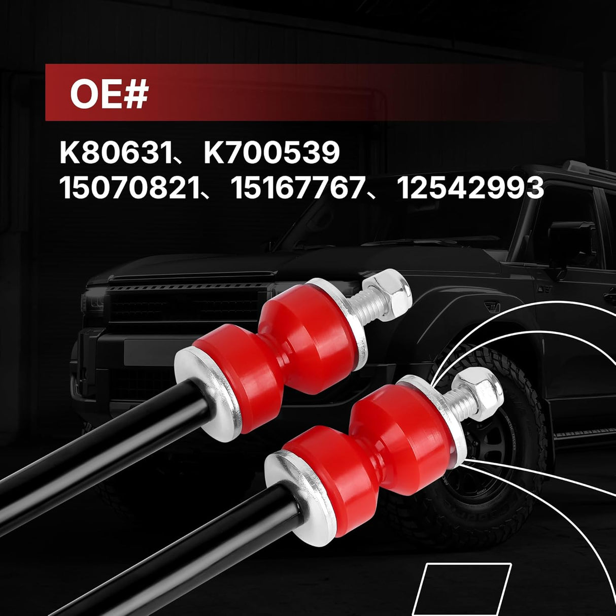 Richeer Front Sway Bar Link (1999-2007 Chevy Cadillac Chevrolet GMC)