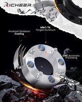Richeer 4x137mm Wheel Spacers for Off-Road Vehicles (Kawasaki, Can-Am & More) 2" Thick  Silver