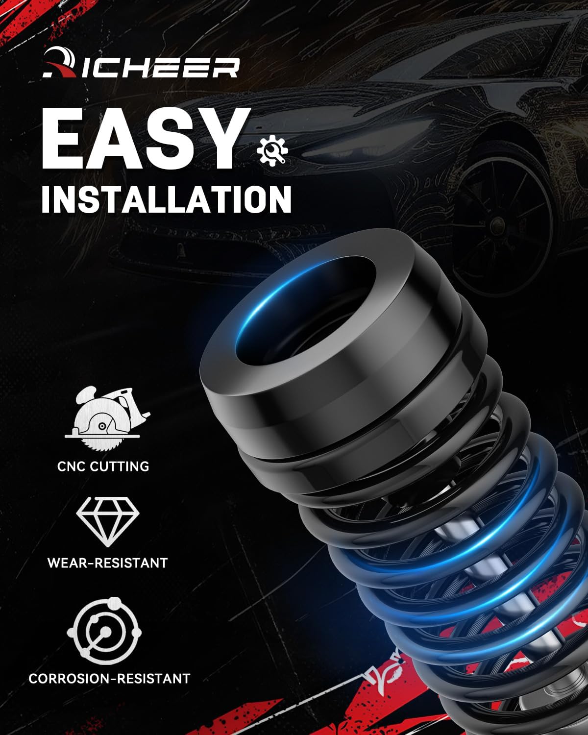 Richeer 2.5" Front Leveling Kit for Ram(Ram 1500, Ram 2500)