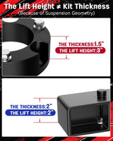 Richeer 3" Front 2" Rear Leveling Kit for Toyota for Tacoma 3"+2" Height for 2005-2023 Tacoma