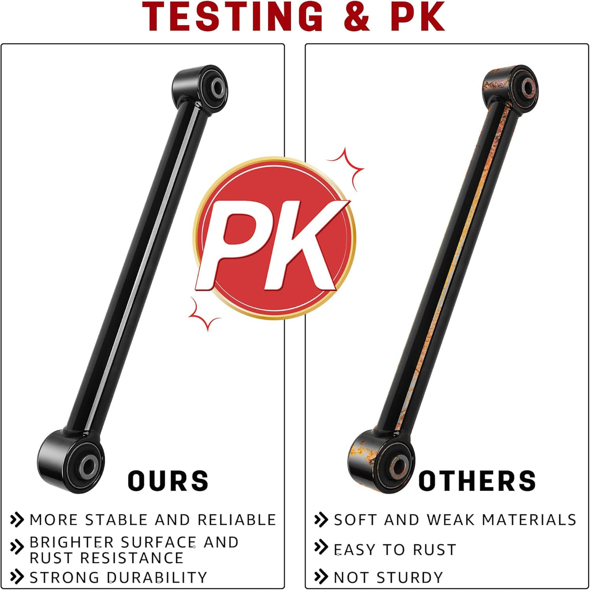 Richeer Front Upper and Lower Control Arms 2-3"" Lift For 2003-2009 Ram