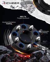 Richeer 5x120mm Hub Centric Wheel Spacers Fits 2010 Chevy Camaro 2020+ Corvette 10-17 GMC Terrain-1" Thick