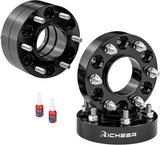 Richeer 1.5'' 6x5.5 Hub Centric Wheel Spacer with 14x1.5 Studs & 78.1mm Bore