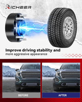 Richeer 8x6.5" Wheel Spacers for Off-Road Vehicles (Chevy & More) 2" Thick Black