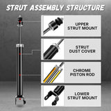 Richeer Rear 2 PCS Strut Assembly, Shock Absorber Front with 2007-2018 Altima
