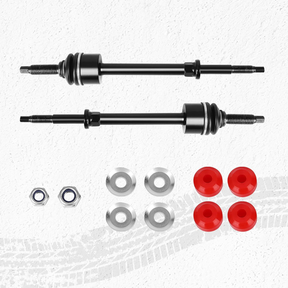 Richeer Front Sway Bar 2PCS Compatible with Sway Stabilizer Link fit (Dodge RAM)
