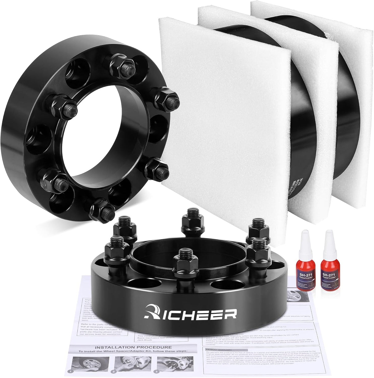 Richeer 1.5'' 6x5.5 4PCS 6x139.7mm Hub Centric Wheel Spacer(Toyota Lexus)