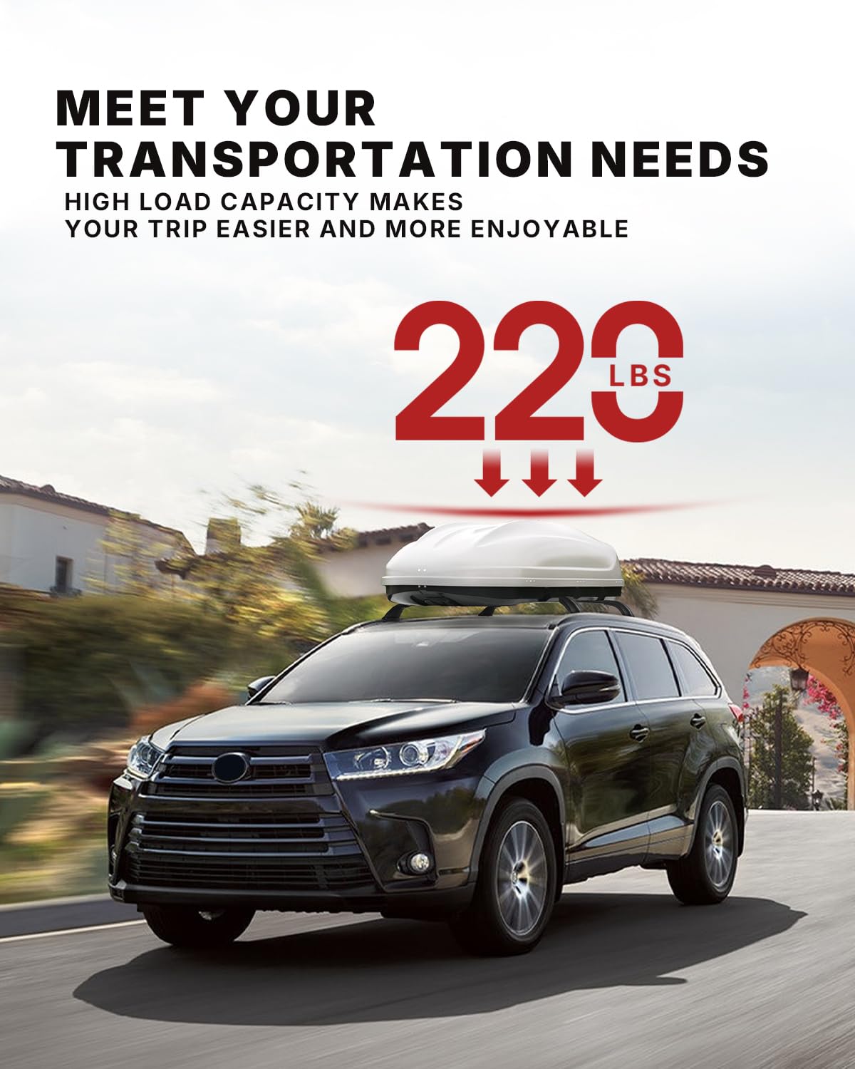 Richeer 220LBS Roof Rack Cross Bars (2014-2019 Highlander XLE/Limited & SE/LE/LE Plus/LE), Heavy Duty Aluminum Cross Bar）