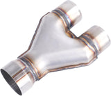 Richeer T409 Stainless Steel 3-2.5” Exhaust Y Pipe, 3" Inlet 2.5” Outlet 10” Overall Length