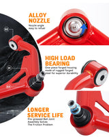 Richeer 2-4"  Front Upper Control Arms & 2-4" Lift Suspension Kit Adjustable Control Arm (2000-2010 Silverado, 2000-2010 Sierra, 2003-2009 H2)