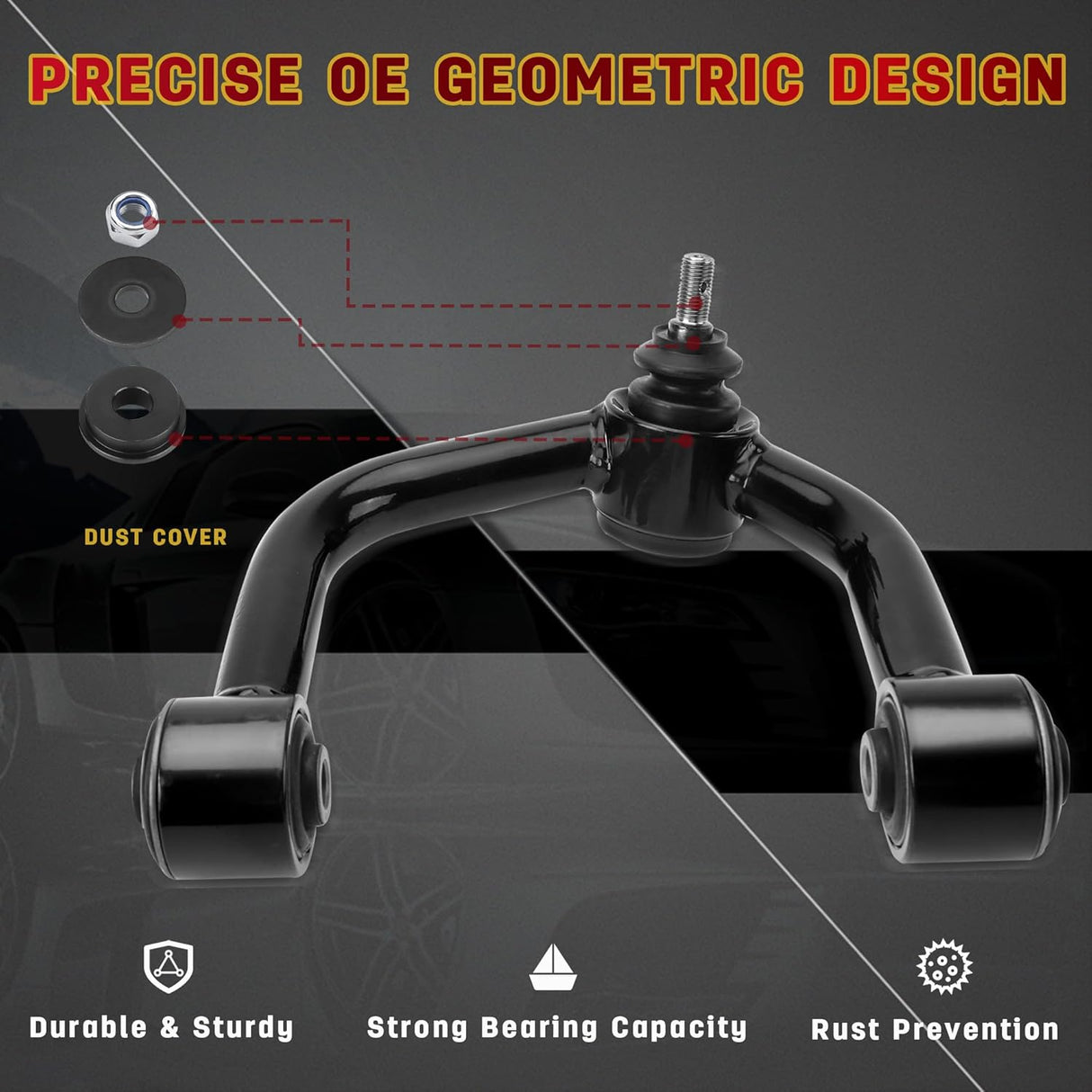 Richeer 2-4" Front Upper Control Arms 2PCS Adaption Replacement OEM Factory Suspension Arms