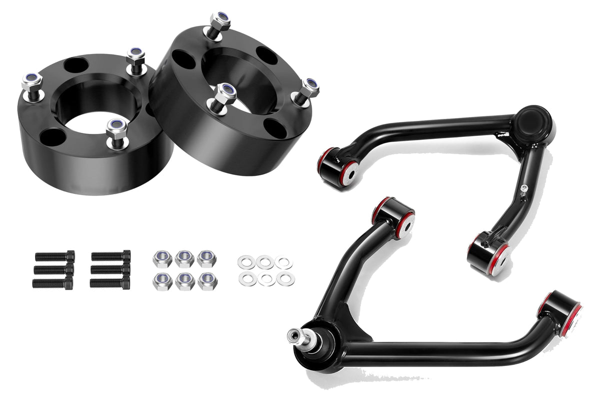Richeer 3" Leveling Lift Kit & 2-4" Upper Control Arms For with Ball Joint (2007-2016 Silverado/Sierra)