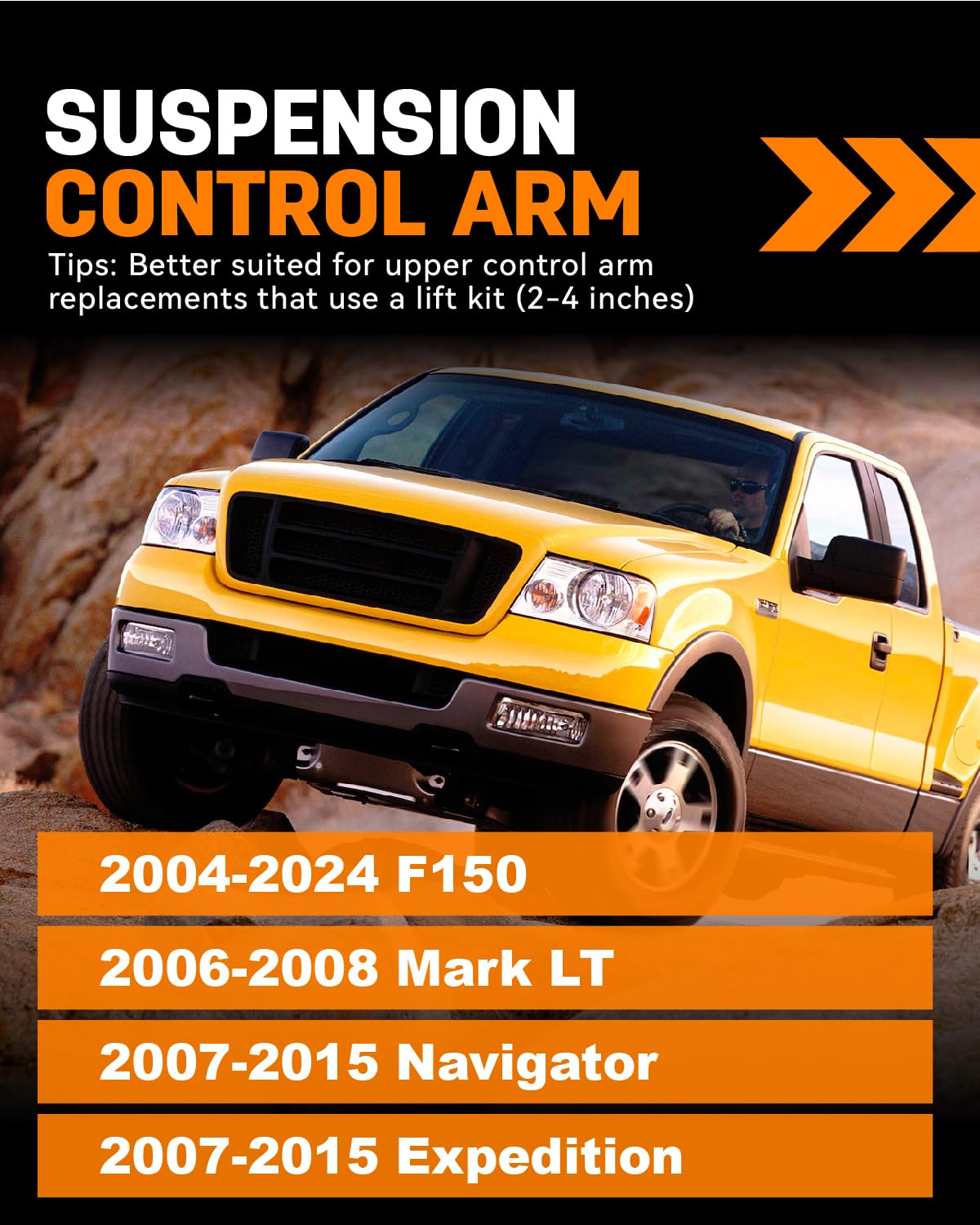 Richeer 3" Leveling Lift Kit & 2-4" Upper Control Arms (Ford/Lincoln)